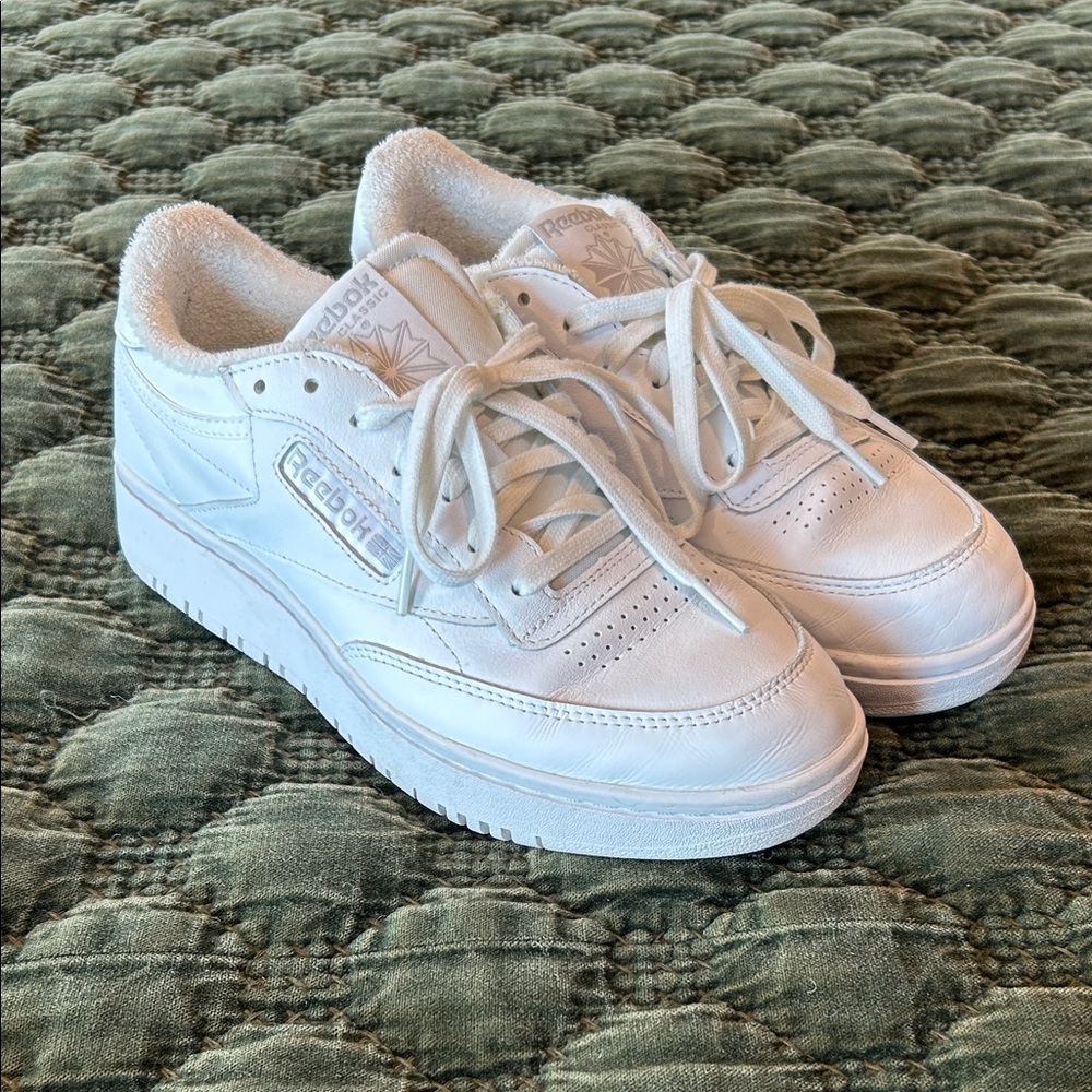 Reebok White Leather Sneakers